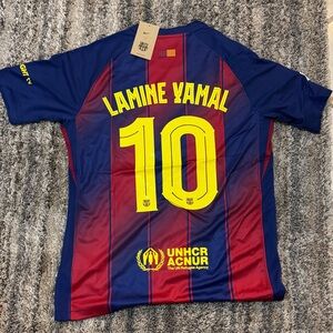 Nike Blue and Red Soccer Jersey